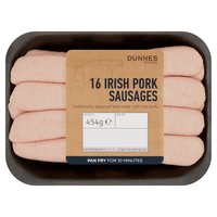 Dunnes Stores 16 Irish Pork Sausages 454g