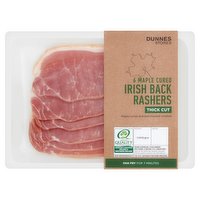 Dunnes Stores 6 Maple Cured Thick Cut Irish Back Rashers 300g