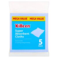 Killeen Mega Value Super Absorbent Cloths 5 Pack