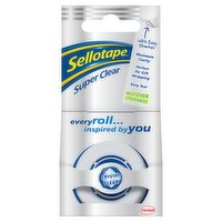 Sellotape Super Clear Sticky Tape Roll 18mm x 25m