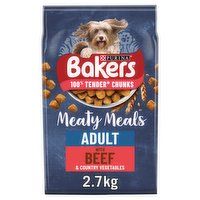 BAKERS Meaty Meals Adult Beef Dry Dog Food 2.7kg