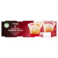 Dunnes Stores Deliciously Sweet Strawberry Trifles 3 x 125g (375g)