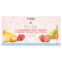 Dunnes Stores Fat Free Yogurt with Real Fruit Pieces 8 x 125g (1kg)