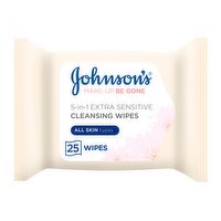 JOHNSON'S® Make-Up Be Gone 5-in-1 Extra-Sensitive Wipes 25 Wipes