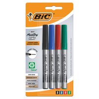 BIC Marking Fine ECOlutions Permanent Markers Fine Bullet Tip Assorted Colours Pack of 4