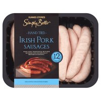 Dunnes Stores Simply Better 12 Hand Tied Irish Pork Sausages 450g