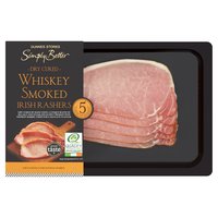 Dunnes Stores Simply Better Dry Cured Whiskey Smoked Irish Rashers 250g