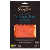 Dunnes Stores Simply Better Oak Smoked Organic Irish Salmon with Honey & Dill 160g