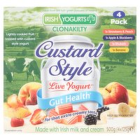 Irish Yogurts Clonakilty Custard Style Live Yogurt 4 x 125g (500g)