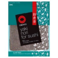 Obento Yaki Nori for Sushi 10 Sheets 25g