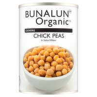 Bunalun Organic Cooking Chick Peas in Salted Water 400g