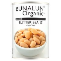 Bunalun Organic Cooking Butter Beans in Salted Water 400g