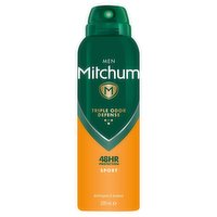 Mitchum Men Triple Odor Defense 48HR Protection Sport Antiperspirant & Deodorant 200ml