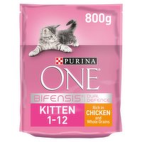 Purina ONE Kitten 1-12 Dry Cat Food Chicken and Wholegrain 800g