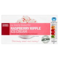 Dunnes Stores My Family Favourites Raspberry Ripple Ice Cream 568ml