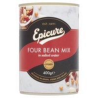 Epicure Four Bean Mix in Salted Water 400g