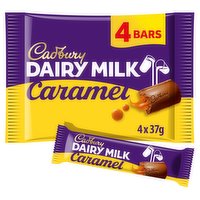 Cadbury Dairy Milk Caramel Chocolate Bar 4 Pack Multipack, 148g