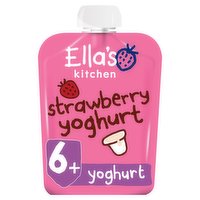 Ella's Kitchen Organic Strawberry Greek Style Yoghurt Baby Food Pouch 6+ Months 90g