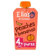 Ella's Kitchen Organic Peaches and Bananas Baby Food Pouch 4+ Months 120g