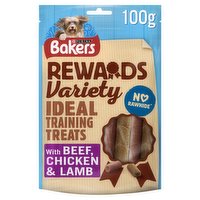 BAKERS Rewards Chicken, Beef and Lamb Dog Treats 100g