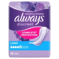 Always Discreet Incontinence Pads Plus Long Plus x16