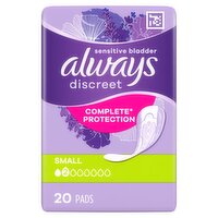 Always Discreet Incontinence Pads Small x20