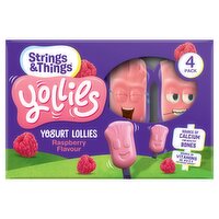 Strings & Things Yollies Yogurt Lollies Raspberry Flavour 4 x 25g (100g)