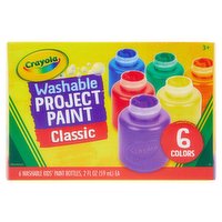Crayola 6 Washable Project Paint Classic 3+ 59ml