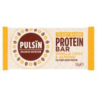 Pulsin Balanced Nutrition Protein Bar Vanilla Choc & Almond 50g