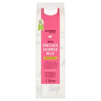 Dunnes Stores Irish Enriched Skimmed Milk 1 Litre