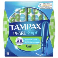 Tampax Pearl Compak Super Tampons With Applicator X 18