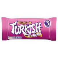 Fry's Turkish Delight Chocolate Bar 3 Pack Multipack 153g 