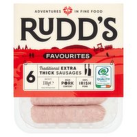 Rudd's 6 Traditional Irish Extra Thick Sausages 330g