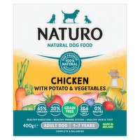 Naturo Natural Pet Food Chicken with Potato and Vegetables Adult Dog 1 - 7 Years 400g