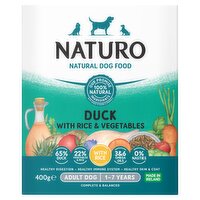 Naturo Natural Pet Food Duck with Rice and Vegetables Adult Dog 1 to 7 Years 400g