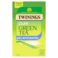 Twinings Pure Green Tea Decaffeinated 20 Single Tea Bags 35g