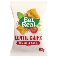 Eat Real Lentil Chips Tomato & Basil Flavour 113g