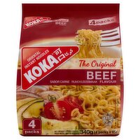 Koka The Original Beef Flavour Oriental Instant Noodles 4 x 85g (340g)