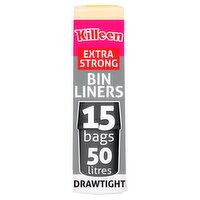 Killeen 15 Drawtight Swing Bin Liners 50 Litres