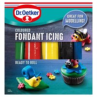 Dr. Oetker Ready to Roll Coloured Fondant icing 5 x 100g (500g)