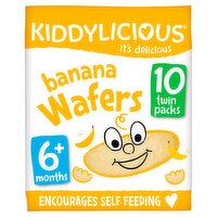 Kiddylicious Strawberry Wafers 6 Months 10 Pack (100 g) - Storefront EN