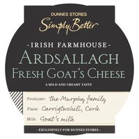 Dunnes Stores Simply Better Irish Farmhouse Ardsallagh Fresh Goat's Cheese 165g