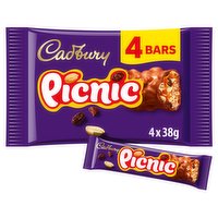 Cadbury Picnic Chocolate Bar 4 Pack Multipack 128g