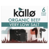 Kallo Very Low Salt Organic Beef Stock Cubes 6 x 48g