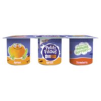 Petits Filous Kids Strawberry & Apricot Yoghurt Pots 6 x 47g 