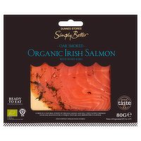 Dunnes Stores Simply Better Oak Smoked Organic Irish Salmon with Honey & Dill 80g