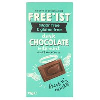 Free'ist Sugar Free & Gluten Free Dark Chocolate with Mint & Sweetener 75g