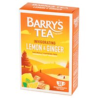Barry's Tea Invigorating Lemon & Ginger 20 Biodegradable Tea Bags 35g