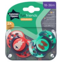 Tommee Tippee Funfriends 2 Orthodontic Soothers 18-36m