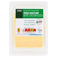 Dunnes Stores My Family Favourites Irish Mature White Cheddar Slices 350g